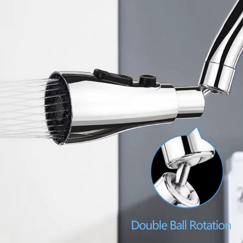 360° Rotating Faucet Aerator Sink Sprayer Three-Position Adjustable Kitchen Sink Tap Head Water Saving Nozzle Faucet Attachment